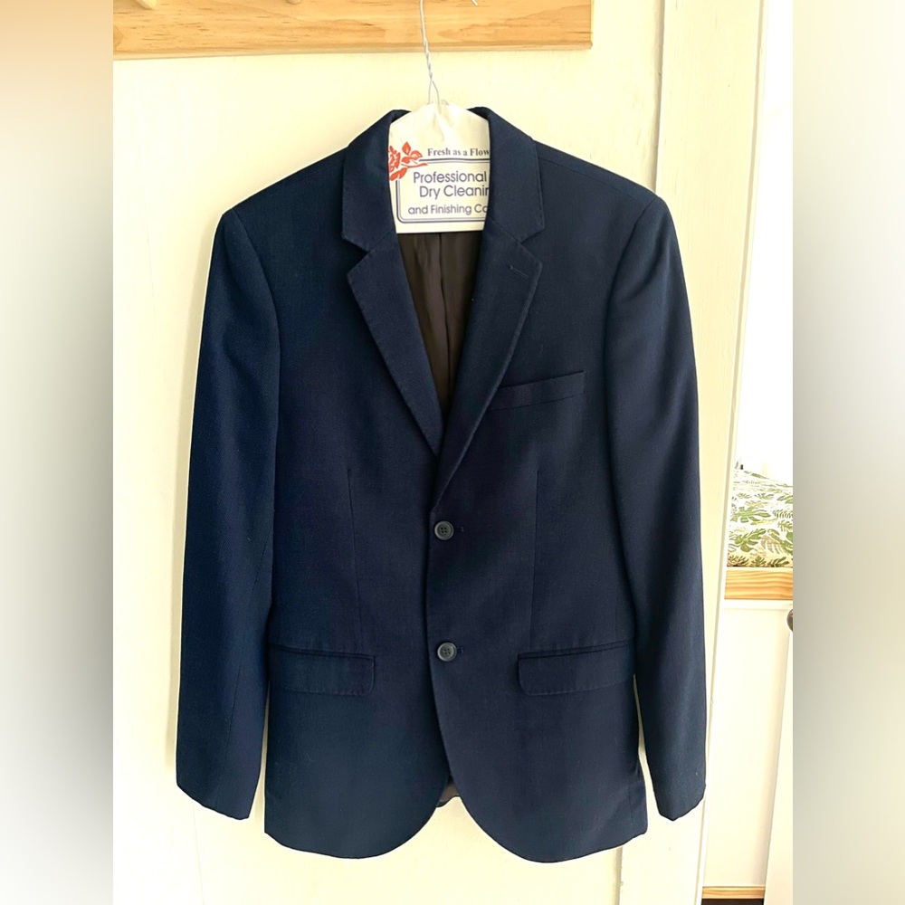 TOPMAN 3 Piece Suit - Men’s Navy Blue - Blazer, Vest, & Pants - Like New
